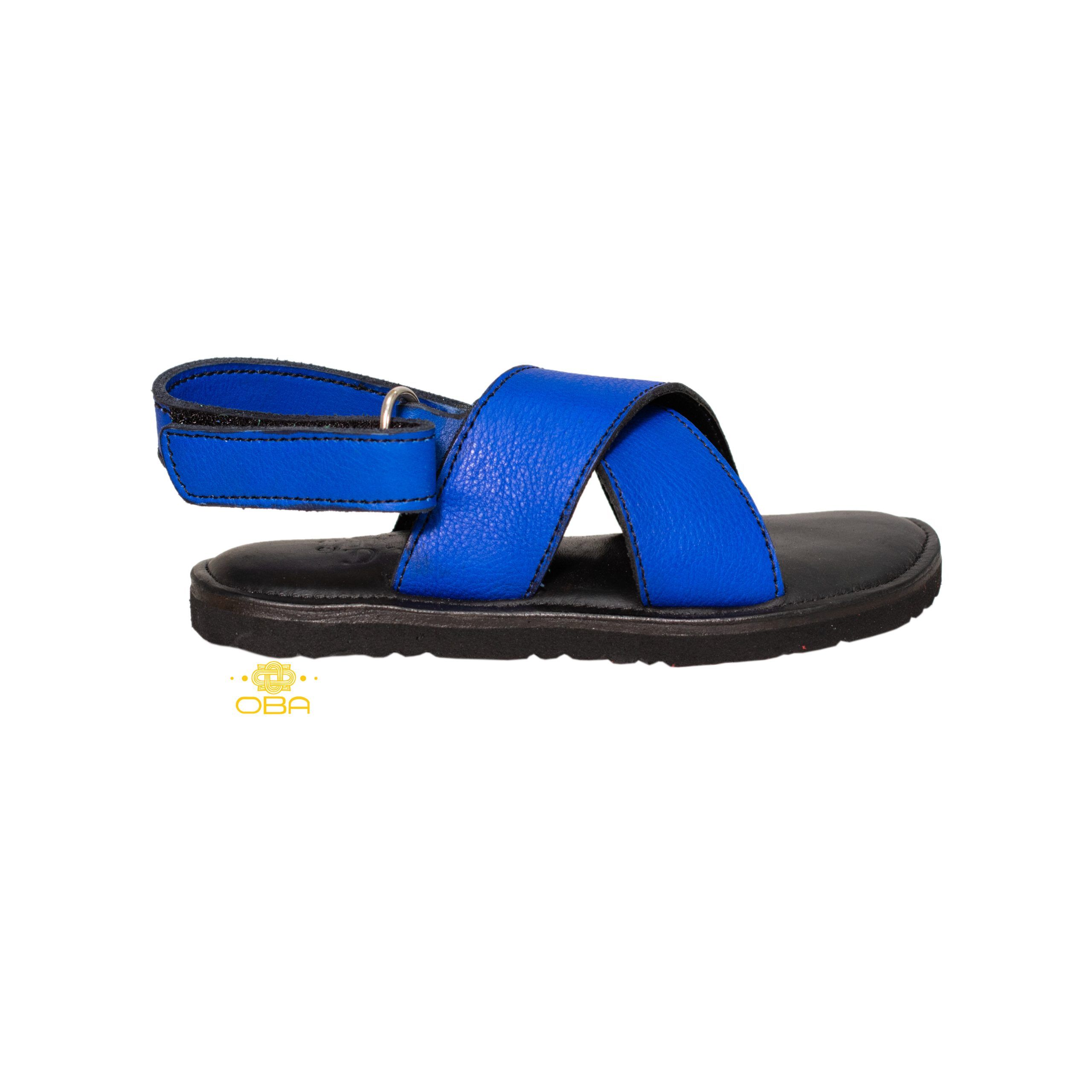 OBA 'Chima' kiddies leather sandal blue